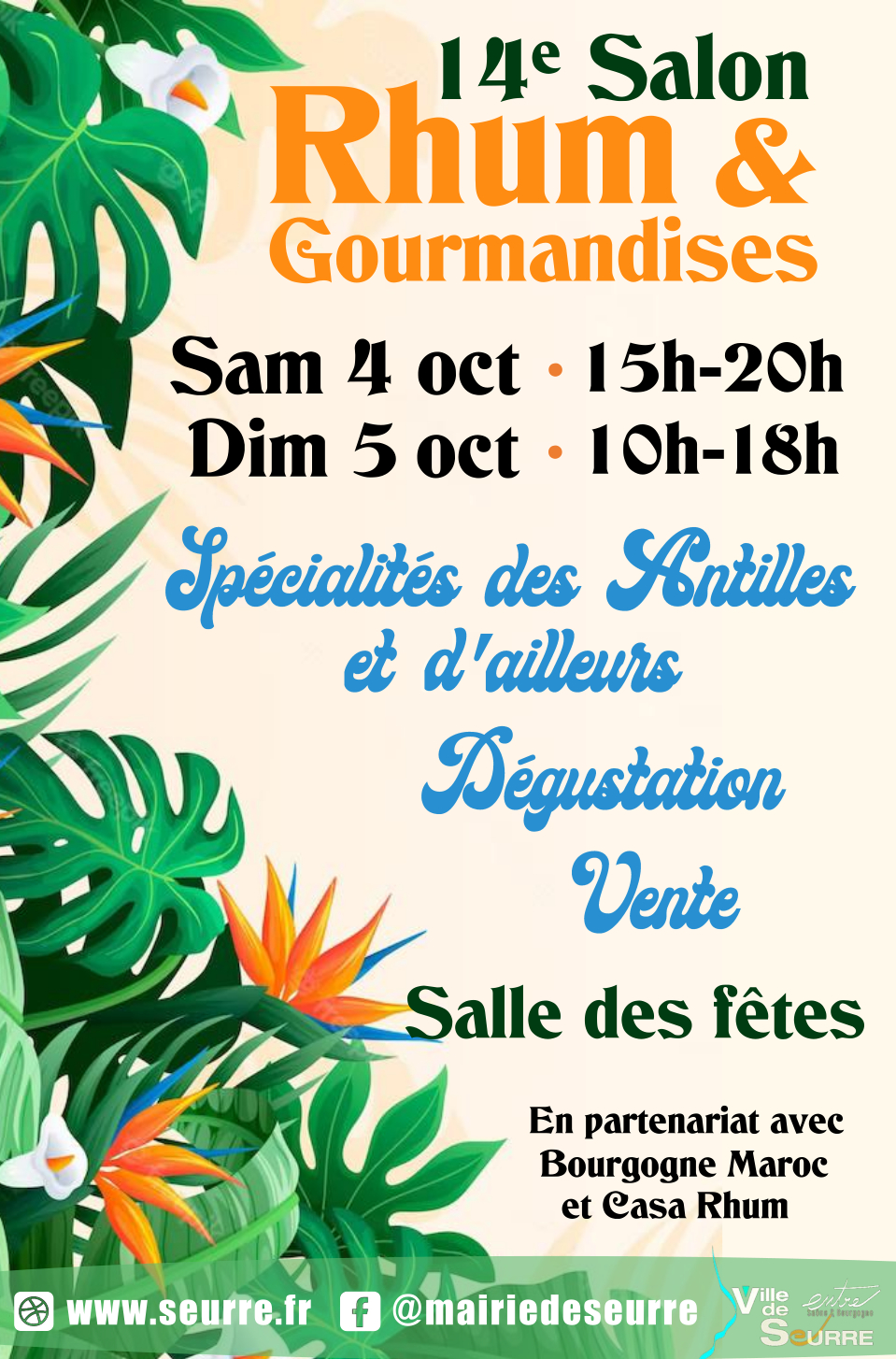 Affiche Rhum et Gourmandises 2025 à Seurre
