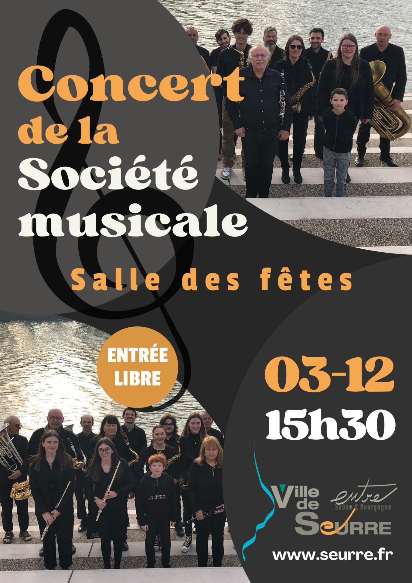 Affiche Concert d'hiver de l'Harmonie de Seurre
