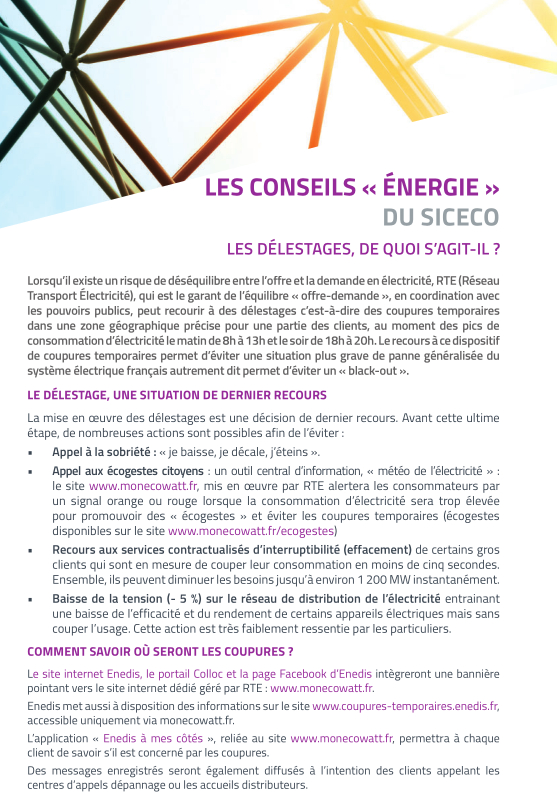 Les conseils énergie du Siceco : le sdélestages, de quoi s'agit-il?