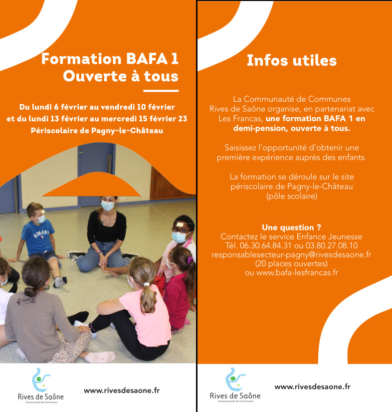 Flyers Bafa vacances 2023 Rives de Saône