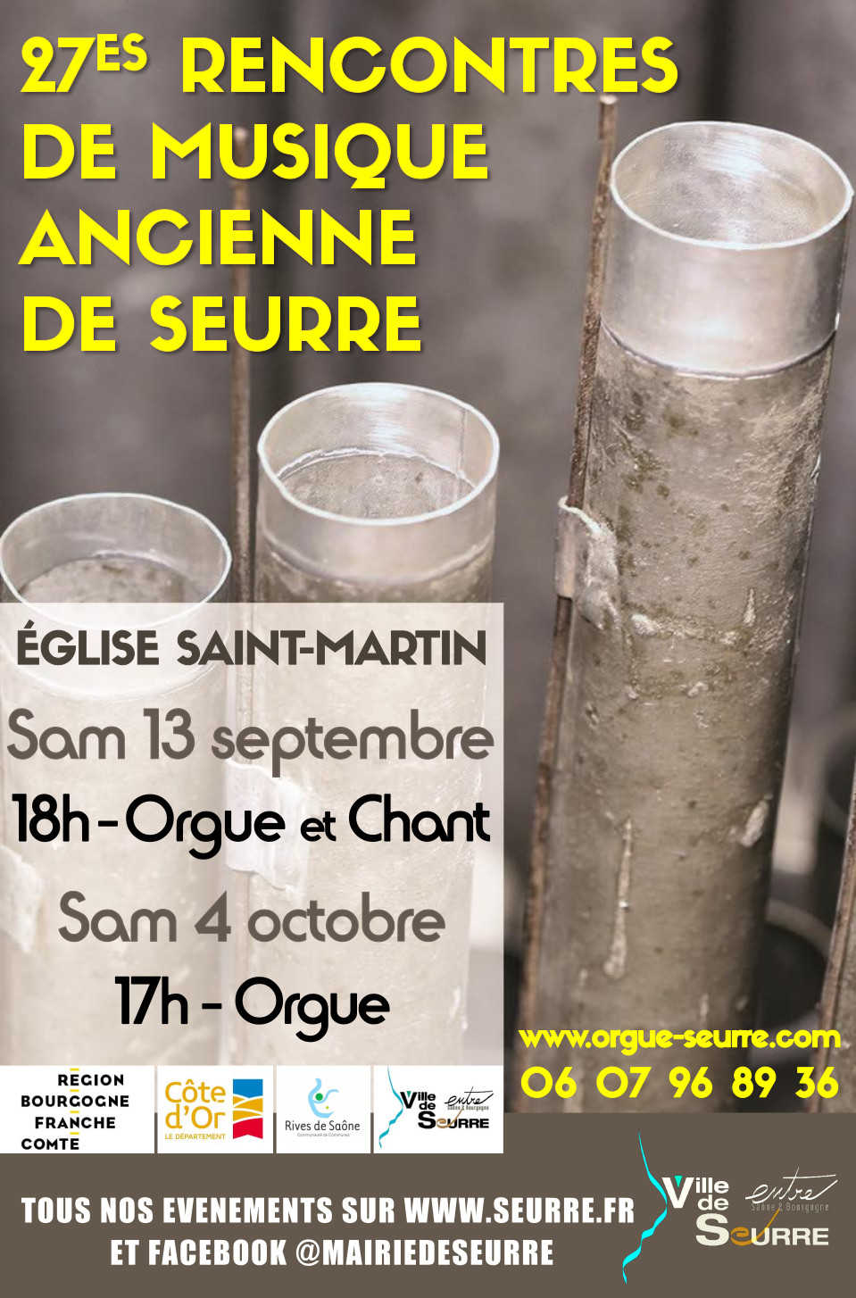 Concert d'orgue à Seurre samedi 4 octobre