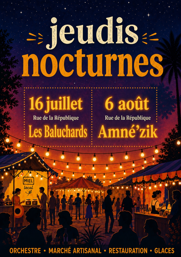 Affiche des jeudis nocturnes 2026 à Seurre