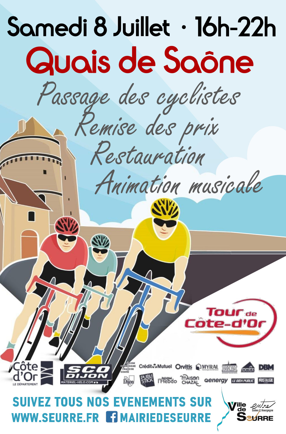 Affiche Tour de Côte d'Or arrivée à Seurre