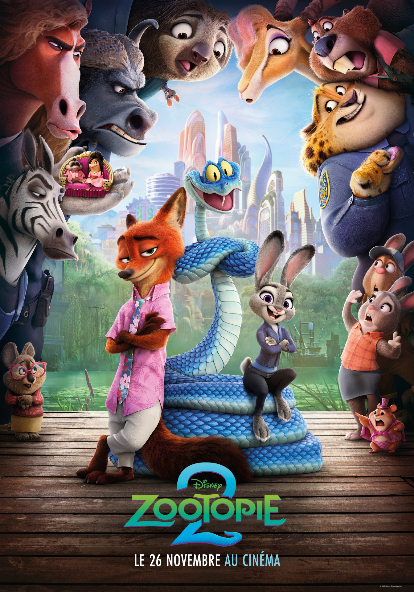 Affiche du film d'animation Zootopie 2