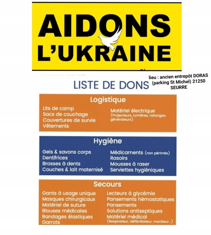 Collecte de dons pour l'Ukraine