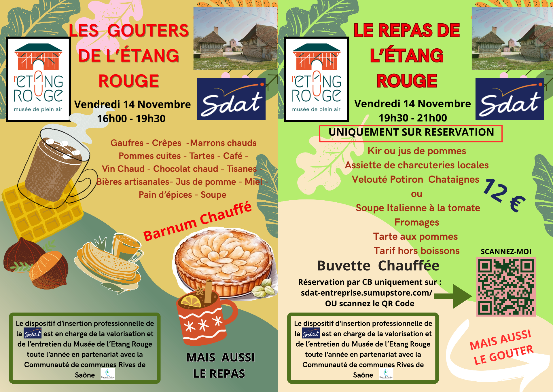 Le goûter et repas de l'Étang Rouge