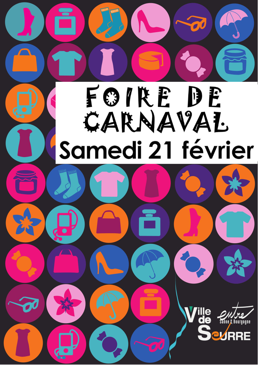 Affiche de la foire de carnaval à Seurre